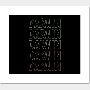Darwin Name Pattern Posters and Art